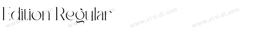 Edition Regular字体转换